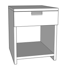 Urban Desk Pedestal with Top Drawer & Open Compartment