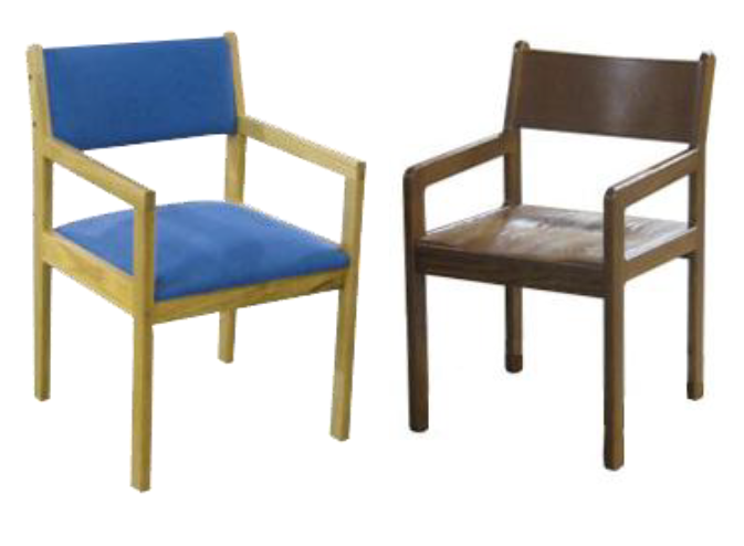 Metro Arm Chair w/Wood or Upholstered Seat & Back