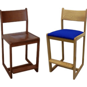 Brycen Stool w/Wood & Upholstered Seat & Back, Various Heights