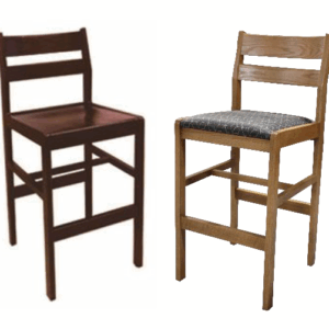 Adam Stool w/Wood or Upholstered Seat & Back, Various Heights