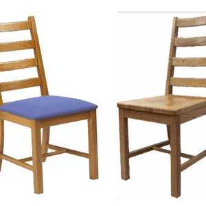 Ladder Chair w/Wood or Upholstered Seat & Wood Back