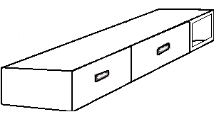 Nittany 2 Drawer Under Bed Unit w/Open Compartment, Extra Heavy Duty, 80"W