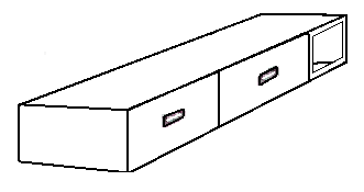 Nittany 2 Drawer Under Bed Unit w/Open Compartment, Extra Heavy Duty, 80"W