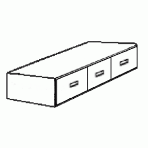Nittany 3 Drawer Under Bed Unit - Side by Side, Extra Heavy Duty, 81"W