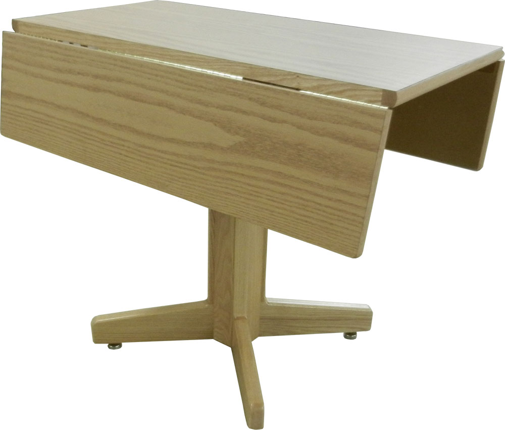 Nittany Double Drop Leaf Tables w/Wood Pedestal Bases & Square Tops