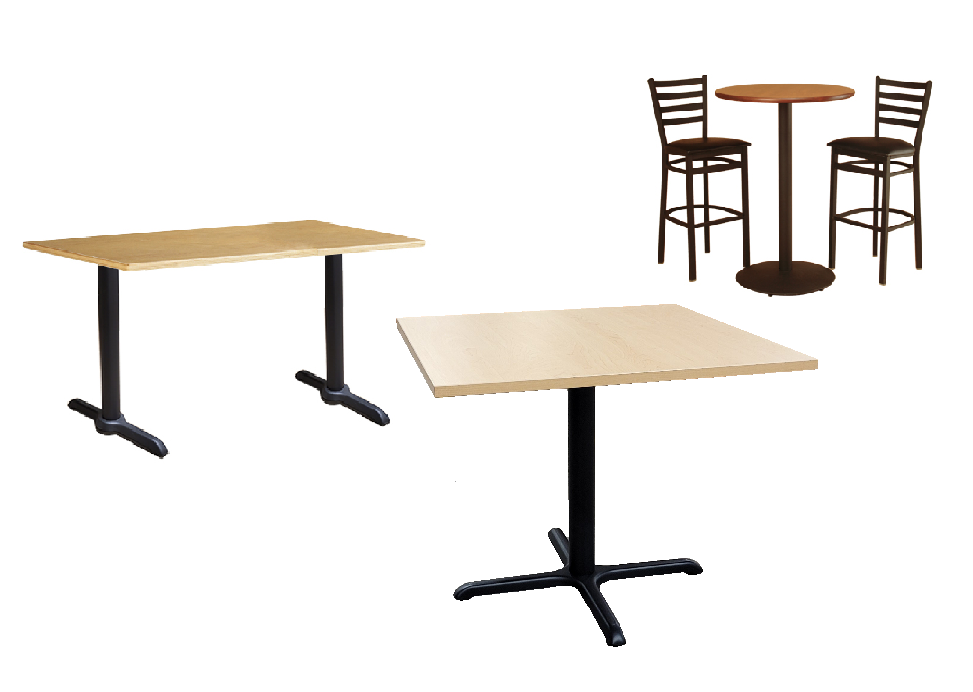 Metal Pedestal Base Tables (Sedona) - Multiple Options