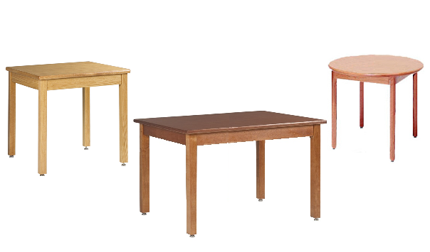 Wood Leg Tables - Multiple Options