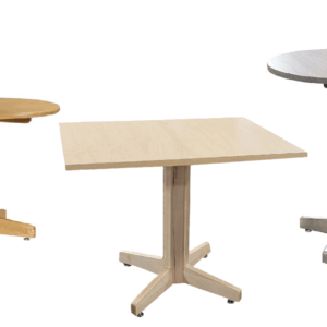 Wood Pedestal Base Tables - Multiple Options