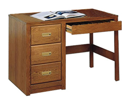 Woodcrest Open Leg Pedestal Desk - Multiple Options
