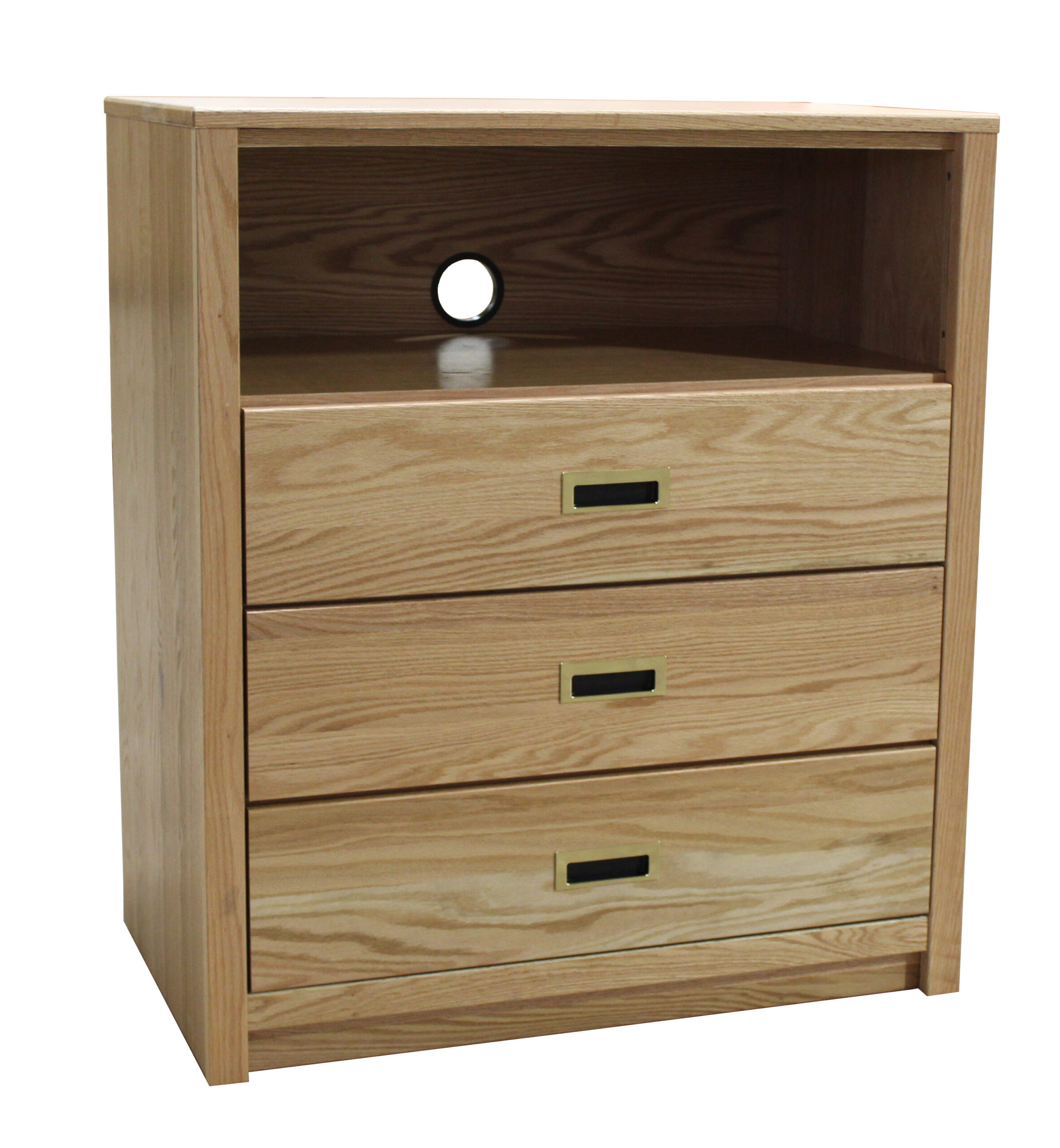 Woodcrest Media Chest with Drawers (2, 3, or 4) and Top Open Compartment