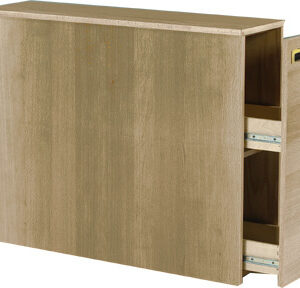Woodcrest Reversible Bedside Storage Unit w/Pullout Drawer & 2 Interior Shelves