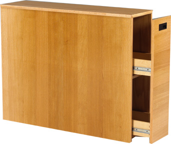 Nittany Reversible Bedside Storage Unit w/Pullout Drawer & 2 Interior Shelves