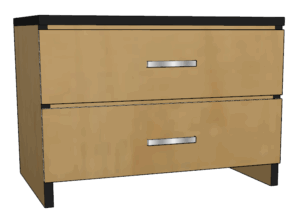 Contempo 2 Equal Drawer Chest