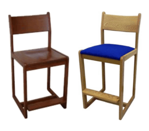 Brycen Stool w/Wood & Upholstered Seat & Back, Various Heights