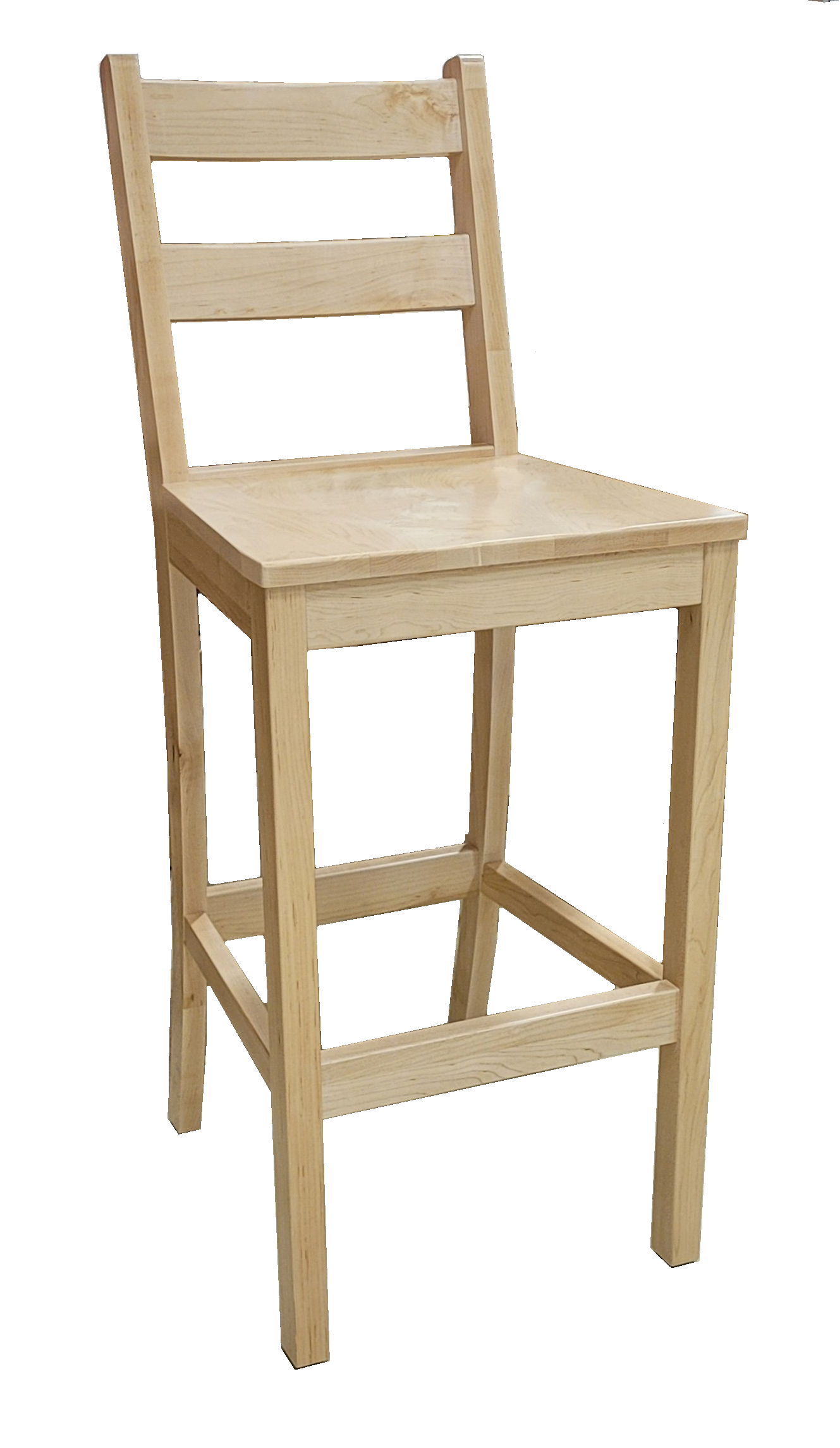 Ladderback Stool w/Wood & Upholstered Seat, Various Heights - Image 4