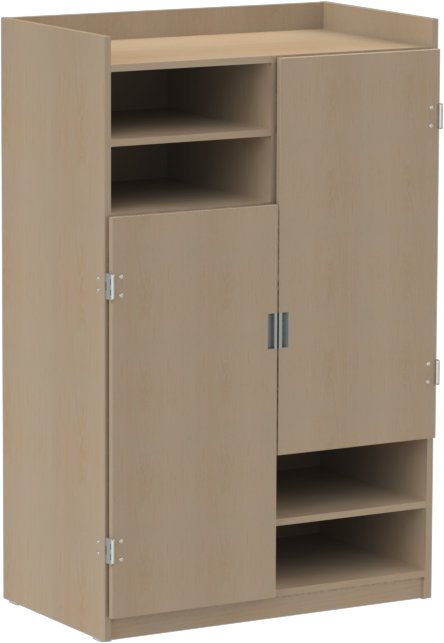 Aero 2 Compartment Wardrobe w/4 Storage Shelves