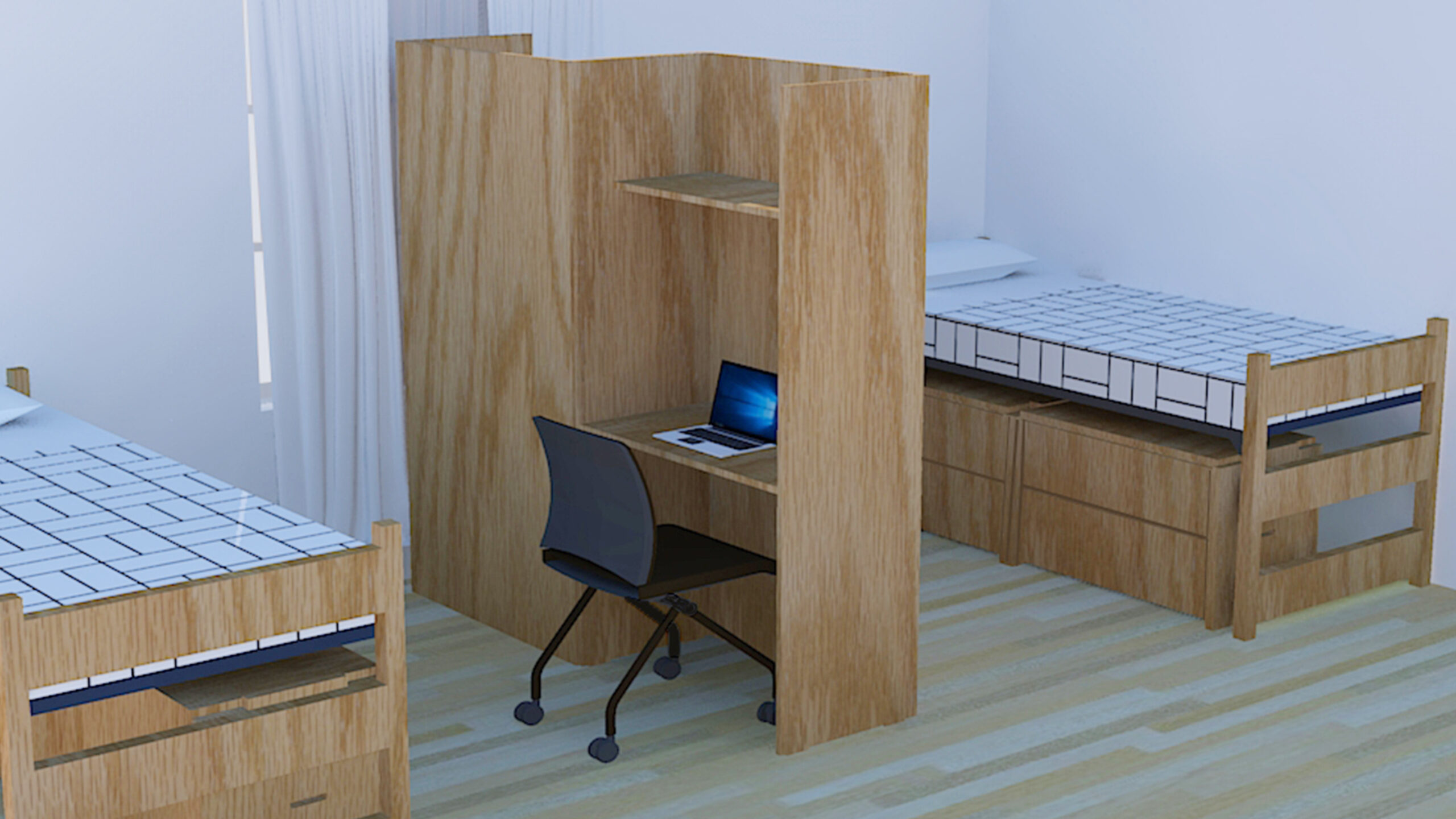 Study Shield Enclosed Work Station - Image 3