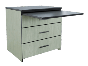 Contempo Alternative Workspace: 3 Equal Drawer storage unit/workspace w/Pull-Out Work Surface - Multiple Sizes