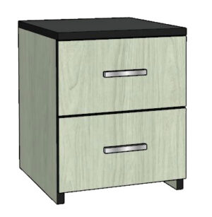 Contempo Pedestal/Nightstand with Two (2) Equal Drawers