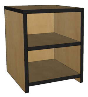 Contempo Pedestal/Nightstand with Two (2) Open Compartments