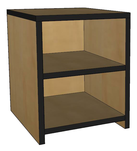 Contempo Pedestal/Nightstand with Two (2) Open Compartments