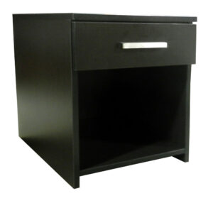 Contempo Pedestal/Nightstand with Top Drawer and Open Compartment.