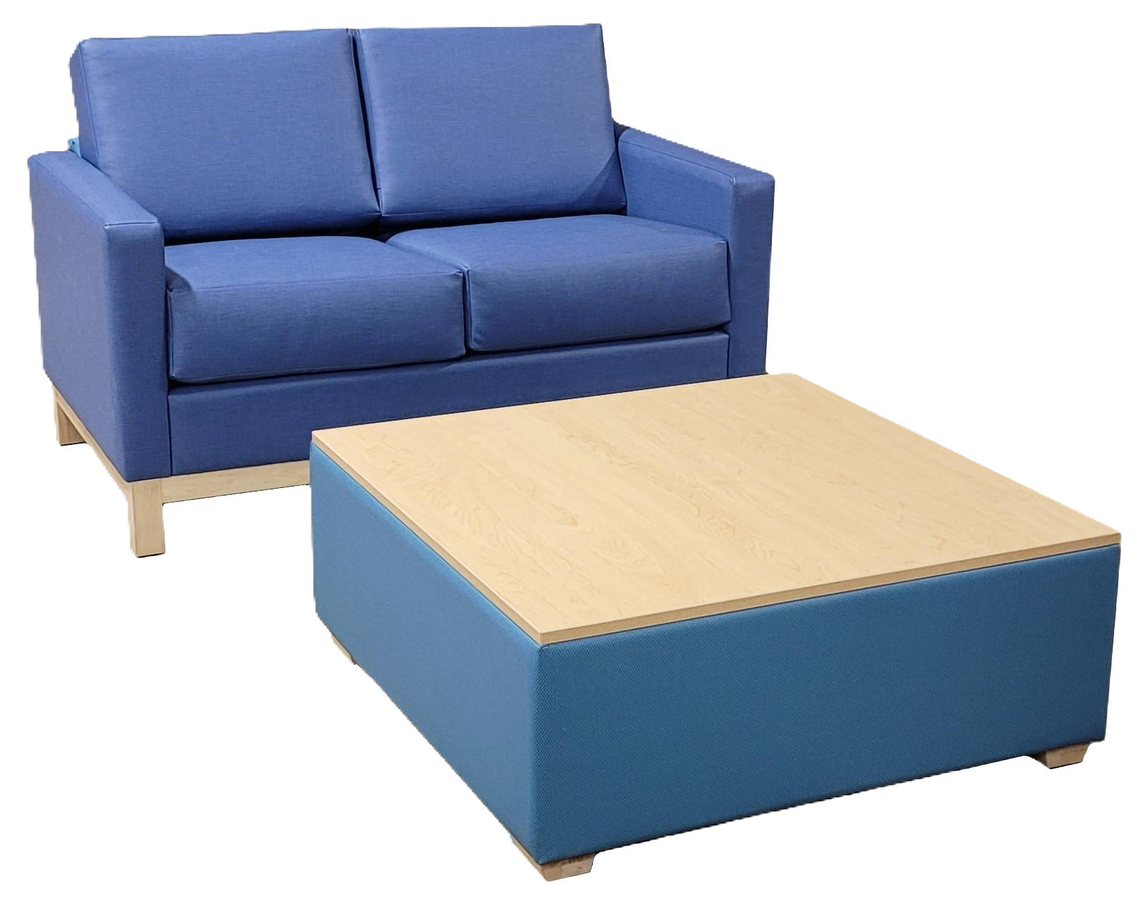 Chesterfield Settee with Wood or Metal Base - Image 3