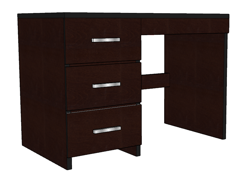 Contempo Panel End Pedestal Desk w/3 Box Drawers & Pencil Drawer - Image 2