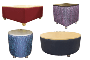 Geo Upholstered Occasional Tables - Multiple Options