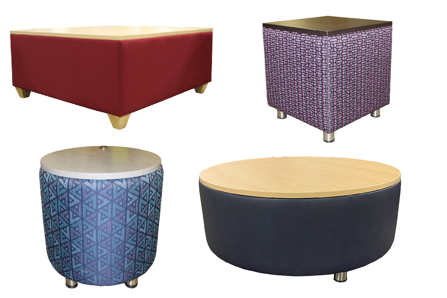 Geo Upholstered Occasional Tables - Multiple Options