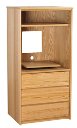 Nittany Media Chest w/3 Drawers & 2 Adjustable Shelves