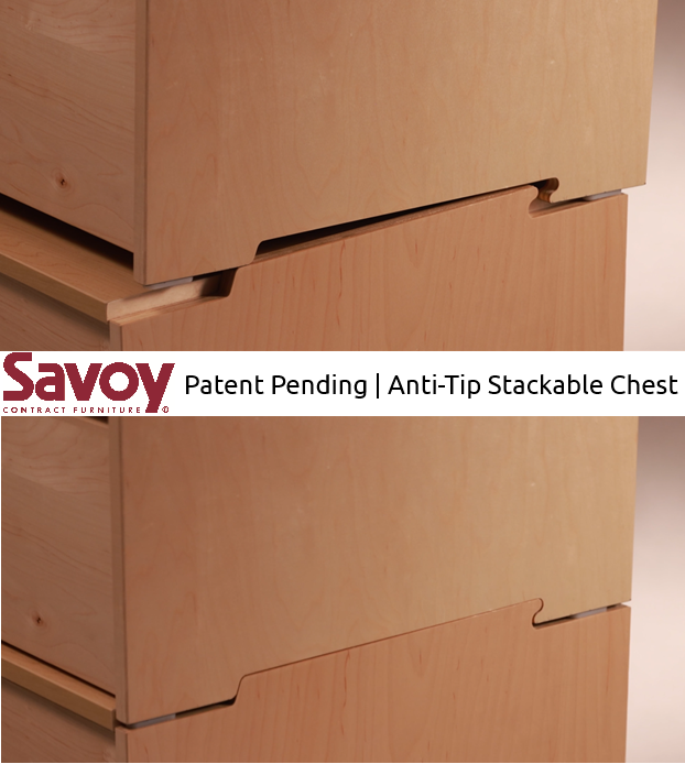 Contempo 2 Drawer & Top Open Compartment Stackable Chest - Image 3