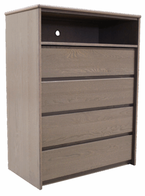 Nittany Media Chest with Drawers (2, 3 or 4) and Top Open Compartment