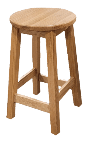 Gus Stool w/Solid Wood or Upholstered Seat, Various Heights