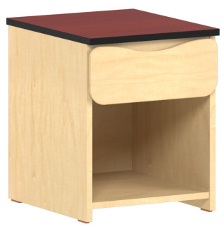 Aero Pedestal/Nightstand w/Top Drawer & Storage Shelf