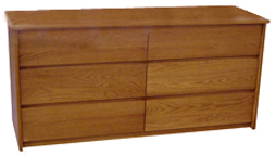 Nittany Dresser with 6 Drawers, 3 Side by Side