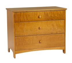 Shaker 3 Drawer Chest w/2 Equal Size Drawers & Smaller Top Drawer