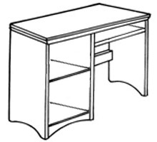Shaker Panel End Pedestal Desk - Multiple Options - Image 4