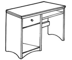 Shaker Panel End Pedestal Desk - Multiple Options - Image 5