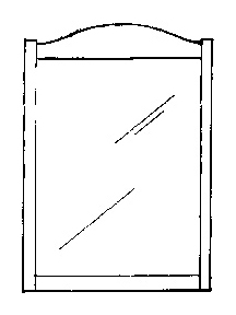 Shaker Mirror, 22"W x 36"H