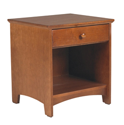 Shaker Pedestal/Nightstand w/Top Drawer & Open Compartment Below - Image 2