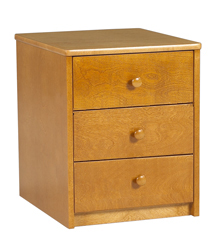 Shaker Pedestal/Nightstand w/Three Equal Drawers