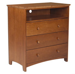 Shaker Media Chest with Drawers (2, 3, or 4) and Top Open Compartment