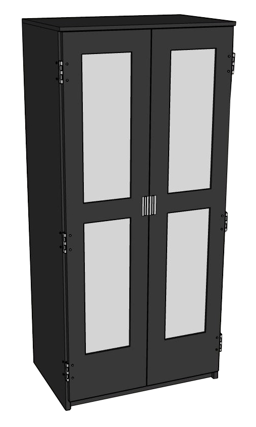 Urban Deluxe Double Door Wardrobe, Inset Panel Doors - Image 3