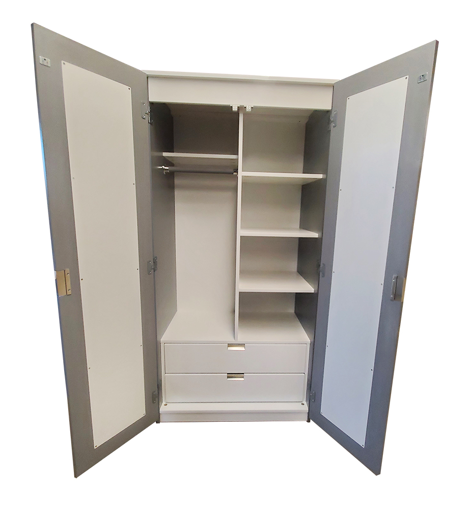 Urban Deluxe Double Door Wardrobe, Inset Panel Doors - Image 2