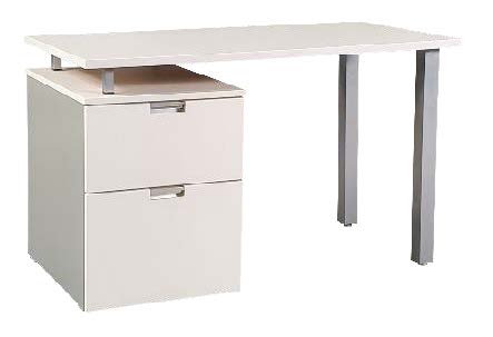 Urban Pedestal Desk with Metal Open Leg End, 1 Box Drawer & 1 File Drawer