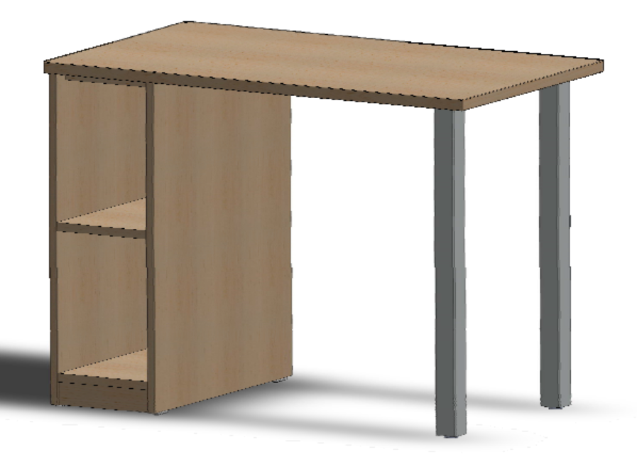 Urban Pedestal Desk with Open Legs - Image 3