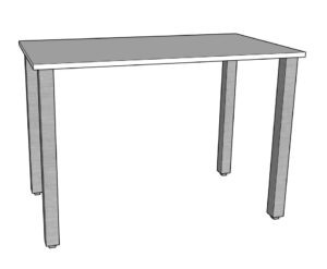 Urban Study Desk with Open Legs