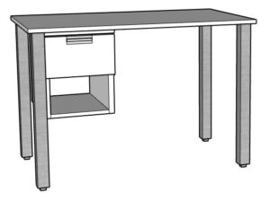 Urban Hanging Pedestal with 1 Drawer & 1 Open Compartment