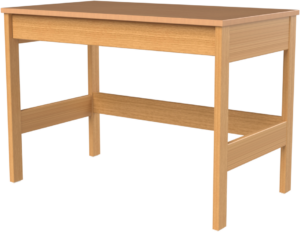Woodcrest Open Leg Study Desk w/Pencil Drawer